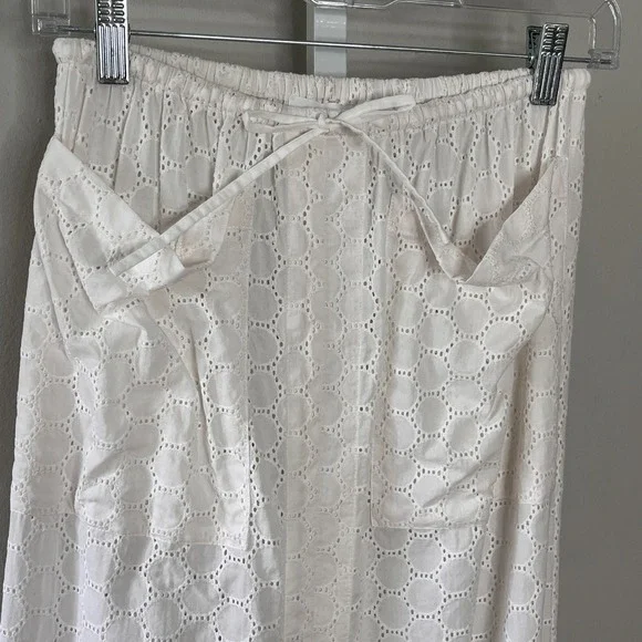 Lovers + Friends Fiona Cottagecore Romantic Maxi Skirt White Eyelet Lace XS - Picture 4 of 12
